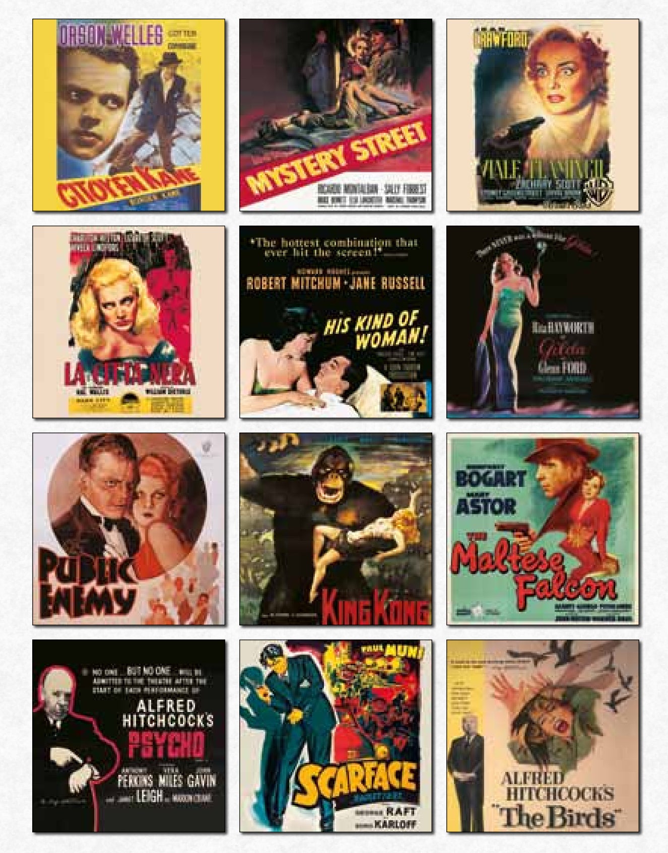 2027 Cinema Noir - Square Wall Calendar
