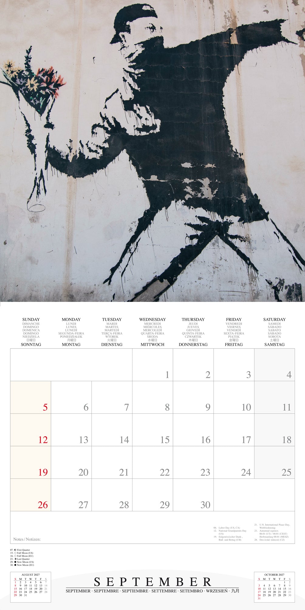 2027 Banksy - Square Wall Calendar