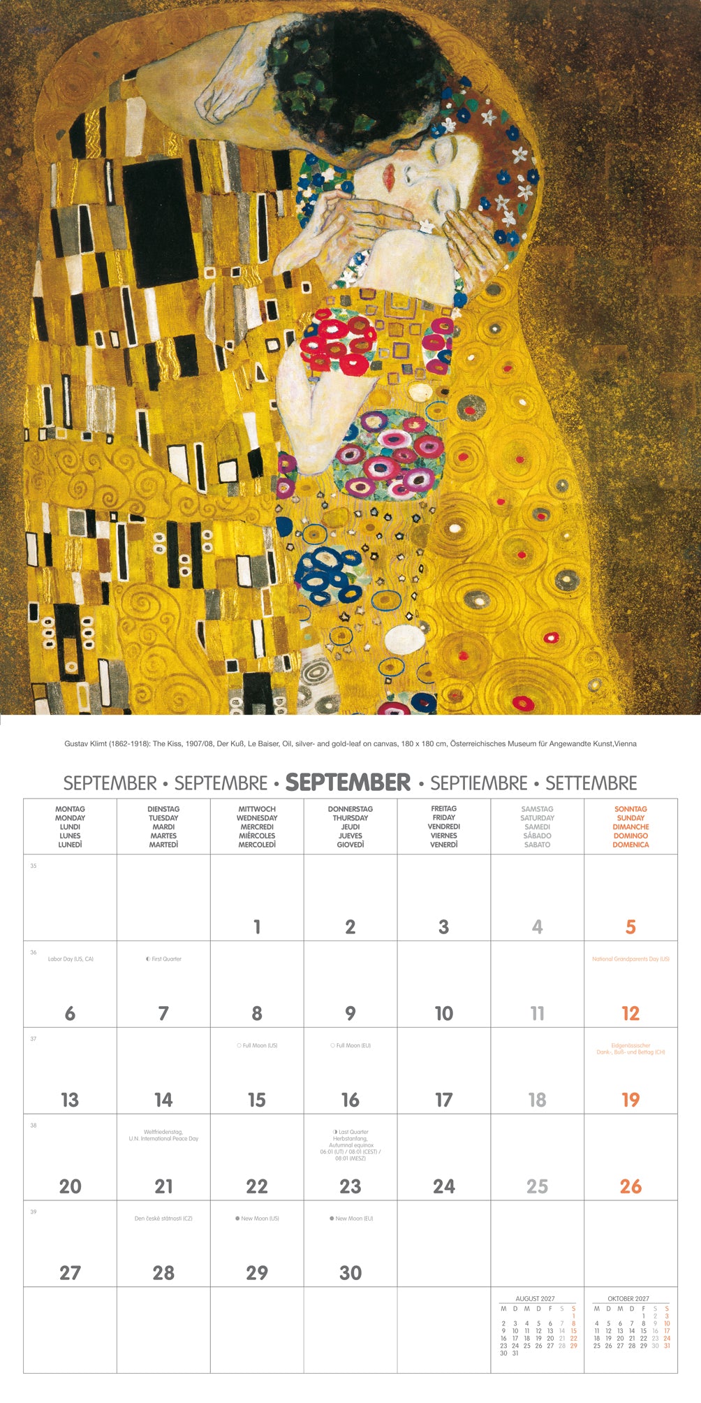 2027 Gustav Klimt - Square Wall Calendar