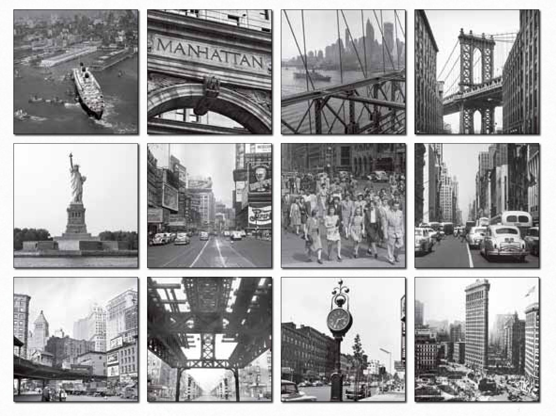 2027 New York Retro - Square Wall Calendar