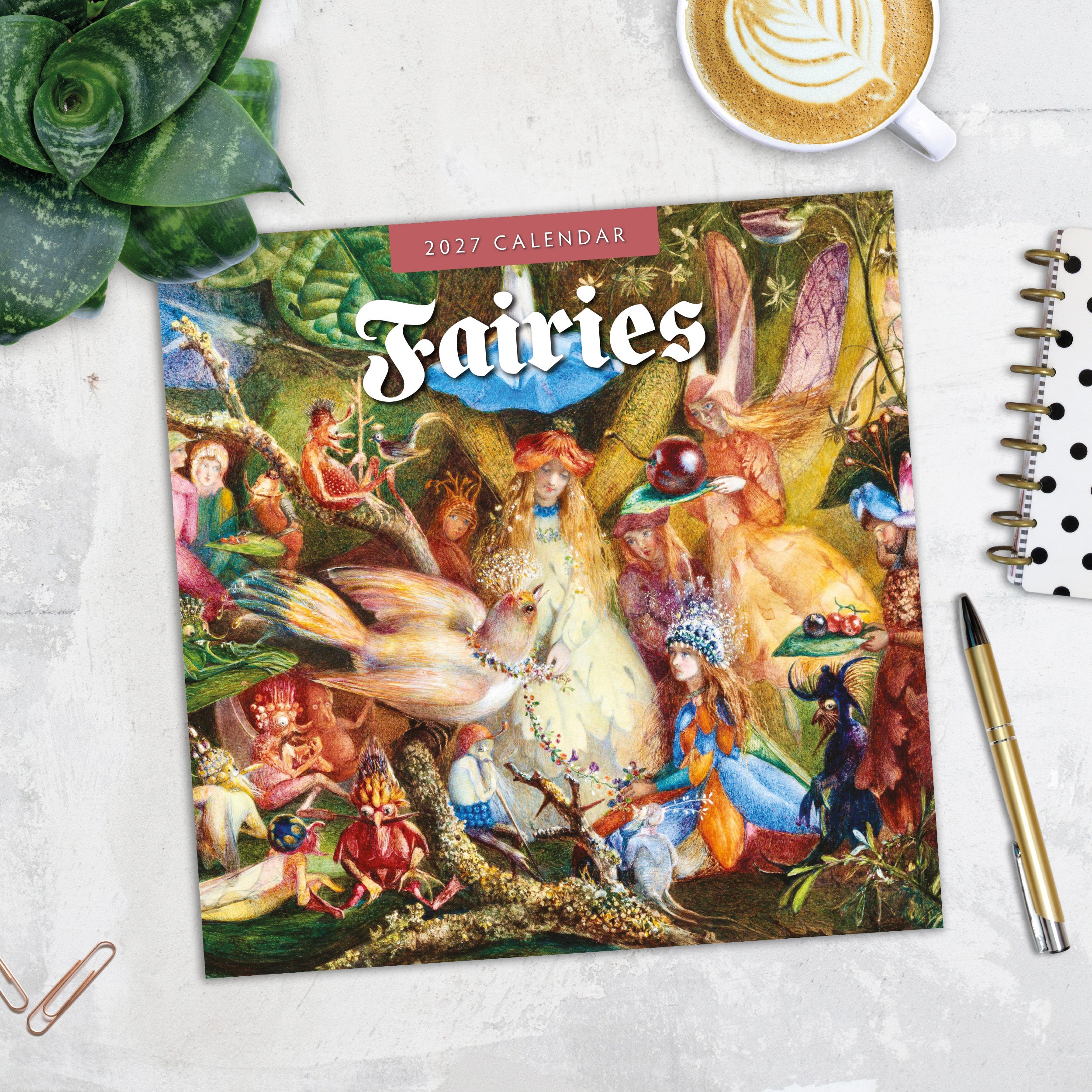 2027 Fairies - Square Wall Calendar