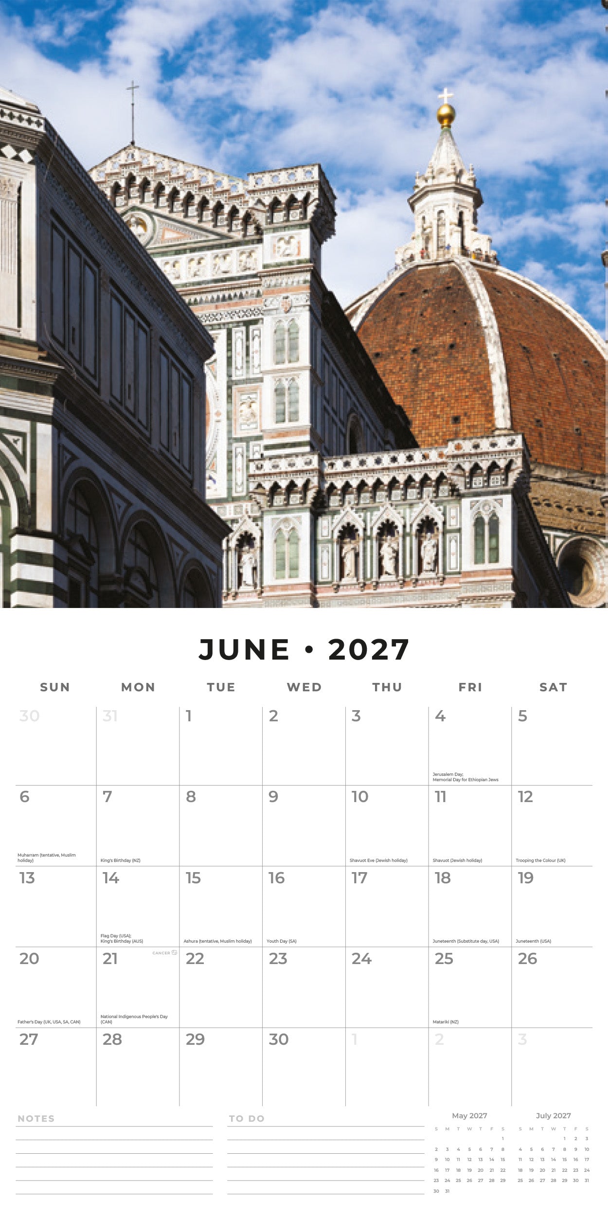 2027 Florence - Square Wall Calendar