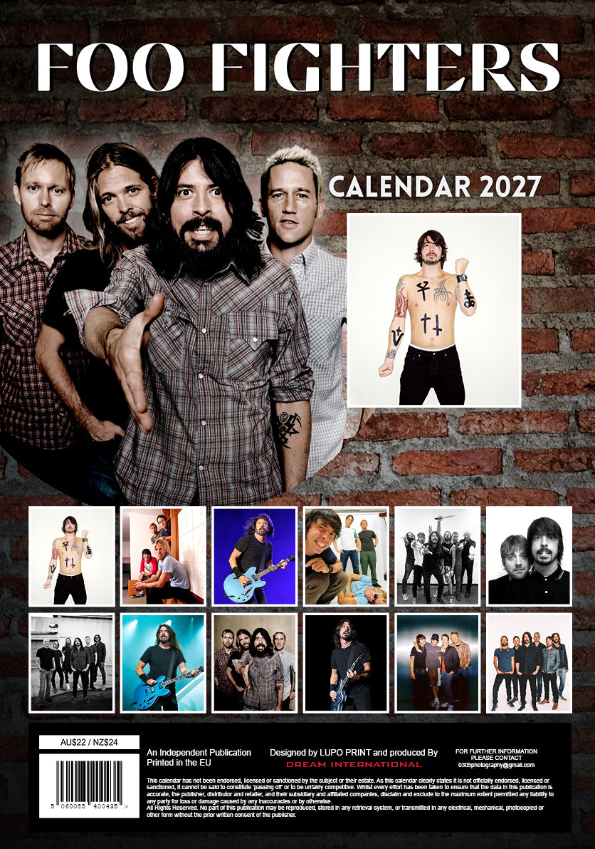 2027 Foo Fighters - A3 Wall Calendar