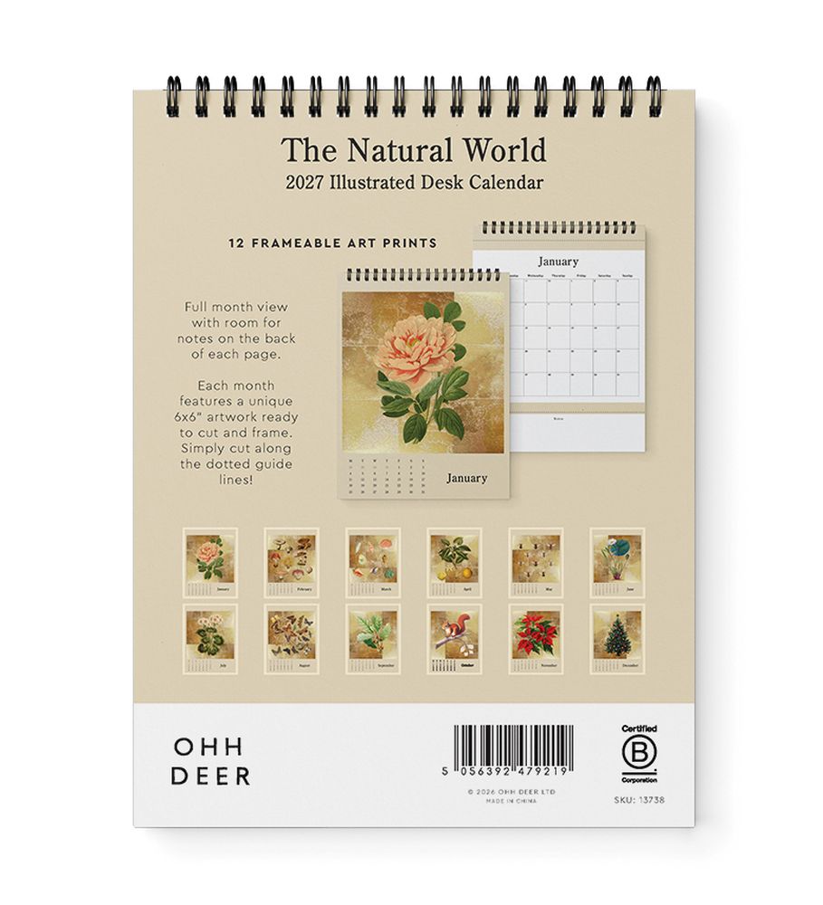 2027 The Natural World - Desk Easel Calendar