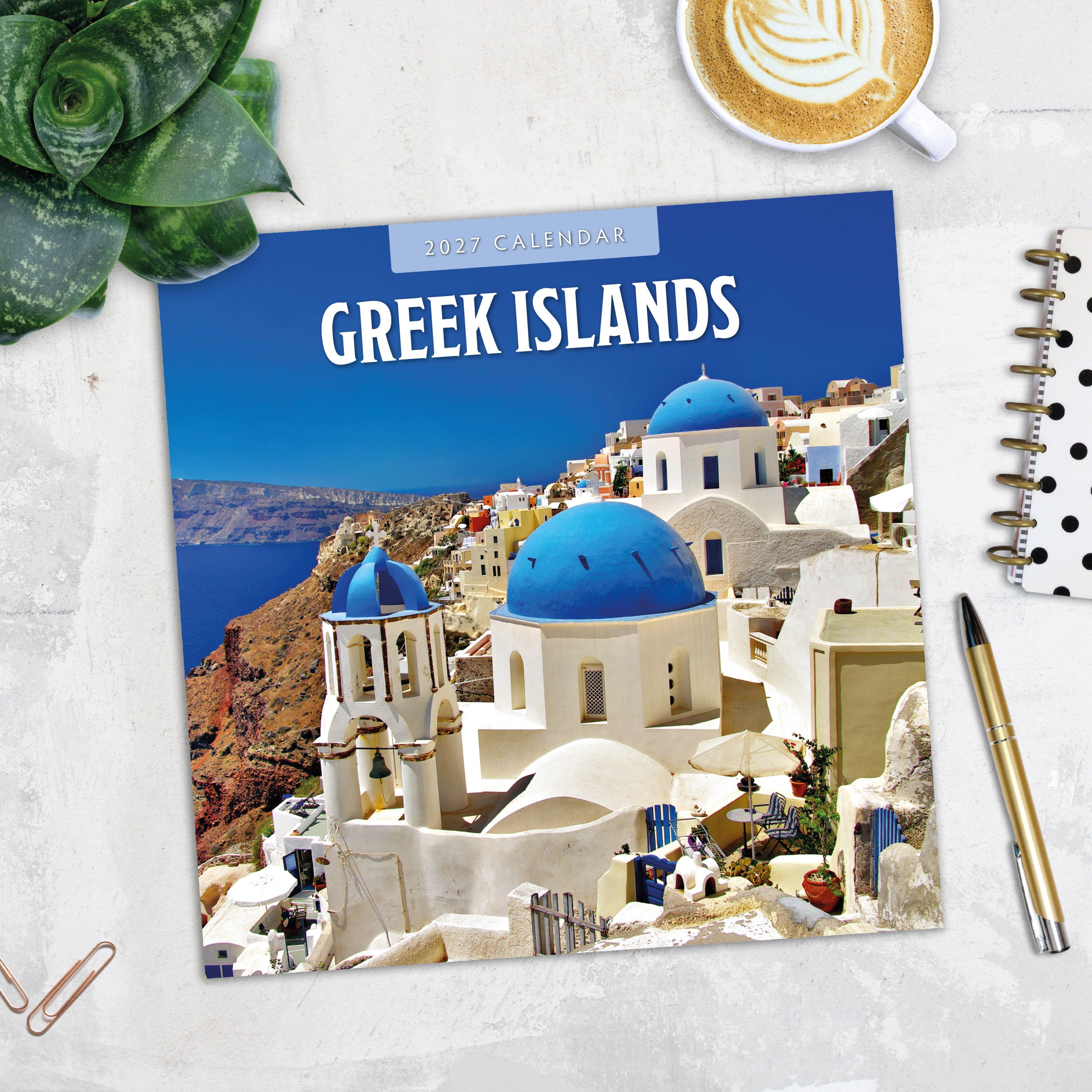 2027 Greek Islands - Square Wall Calendar