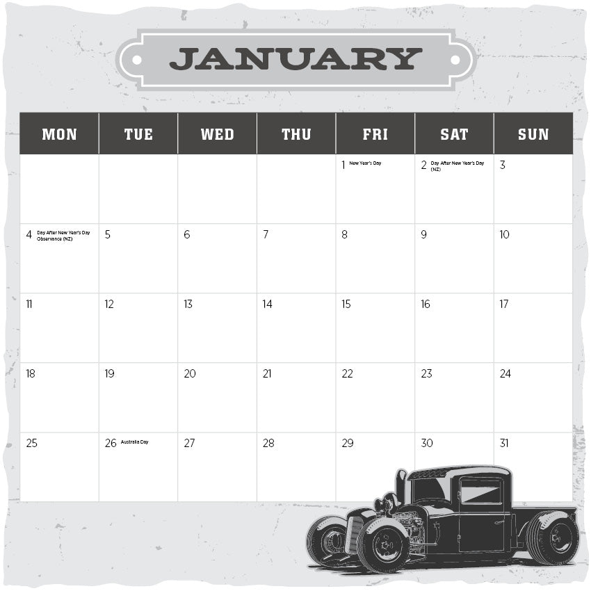 2027 Hot Utes  - Square Wall Calendar
