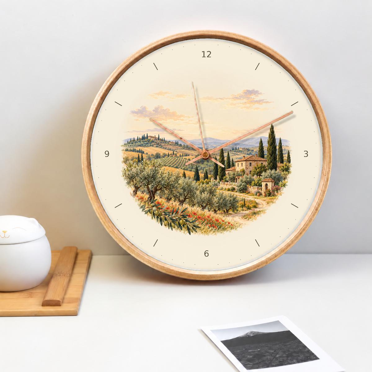IMAGE_02_Tabletop_-_Tuscany_Landscape_Wall_Clock_30cm_Wooden_Frame_-_WC-T125_-_649310204731.png