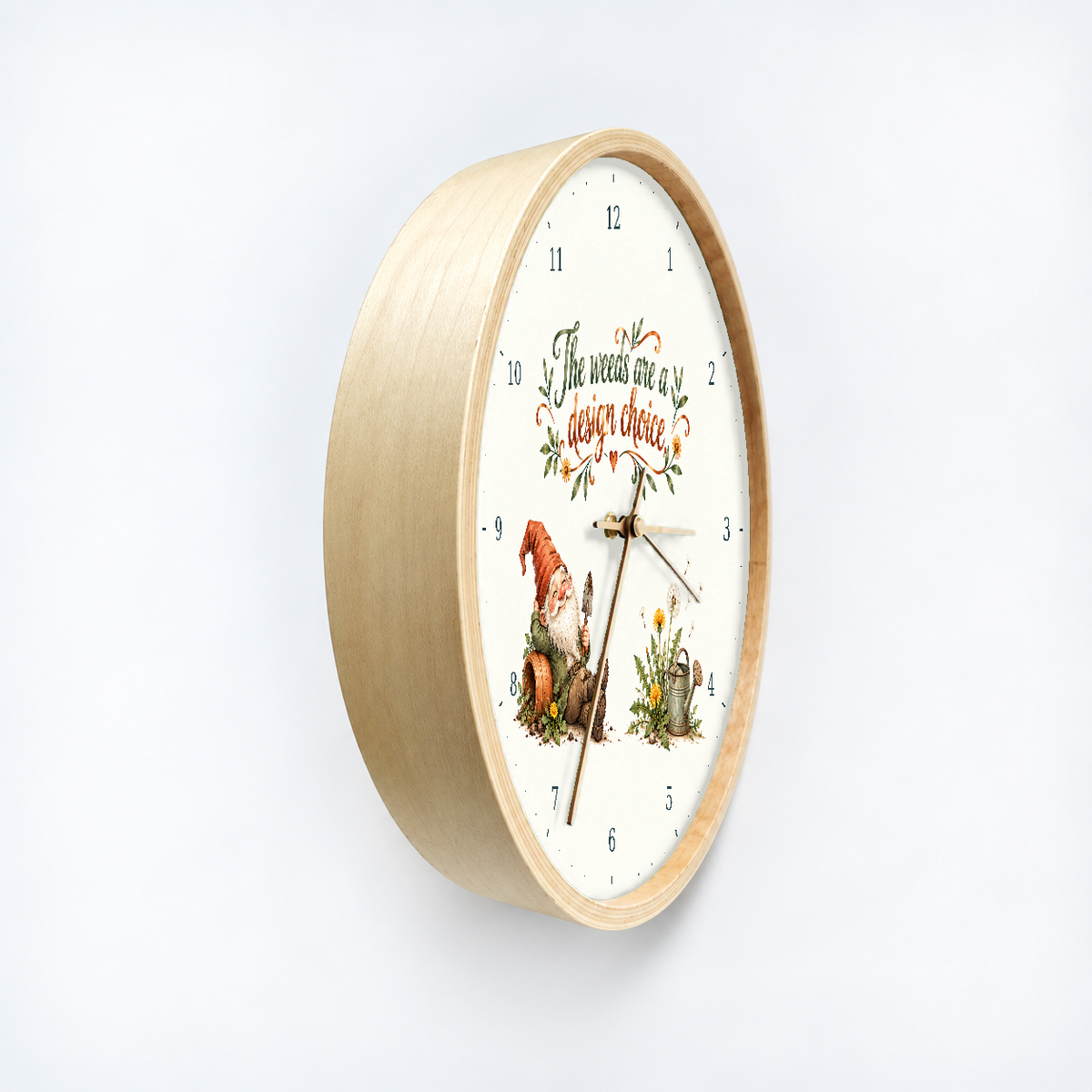 IMAGE_03_Angled_-_Funny_Garden_Gnome_Wall_Clock_30cm_Wooden_Frame_-_WC-H061_-_649310204090.png