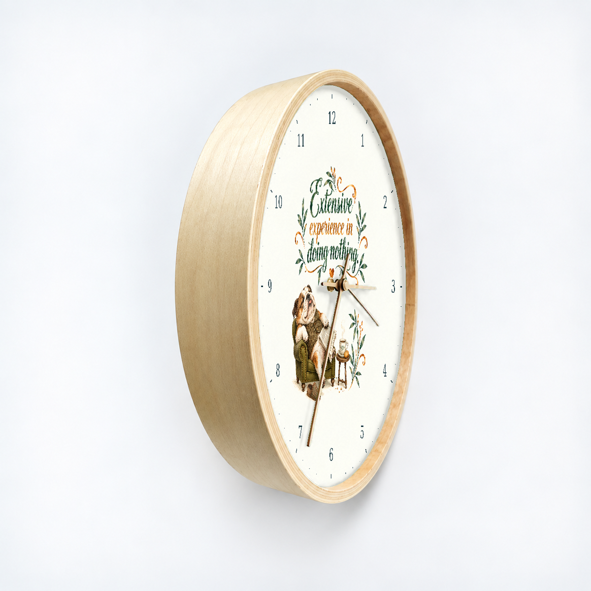 IMAGE_03_Angled_-_Funny_Napping_Bulldog_Wall_Clock_30cm_Wooden_Frame_-_WC-H080_-_649310204281.png