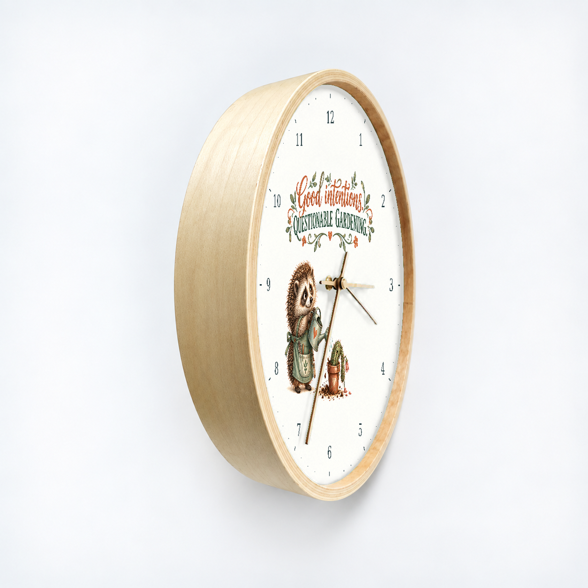 IMAGE_03_Angled_-_Funny_Plant_Parent_Wall_Clock_30cm_Wooden_Frame_-_WC-H069_-_649310204175.png