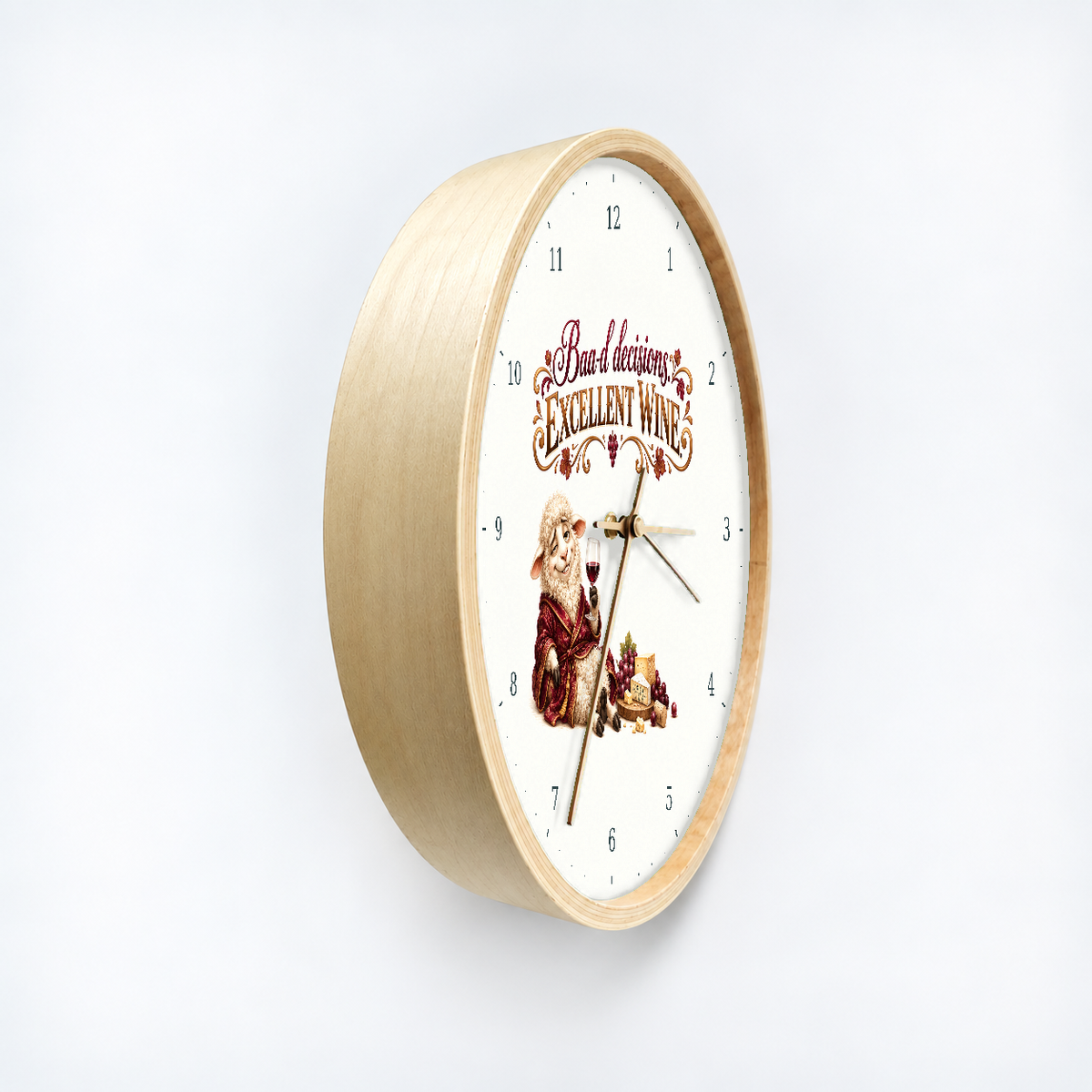 IMAGE_03_Angled_-_Funny_Wine_Sheep_Wall_Clock_30cm_Wooden_Frame_-_WC-H085_-_649310204335.png