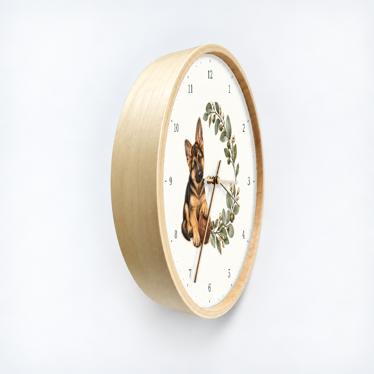 IMAGE_03_Angled_-_German_Shepherd_Puppy_Wall_Clock_30cm_Wooden_Frame_-_WC-D032_-_649310203802.png