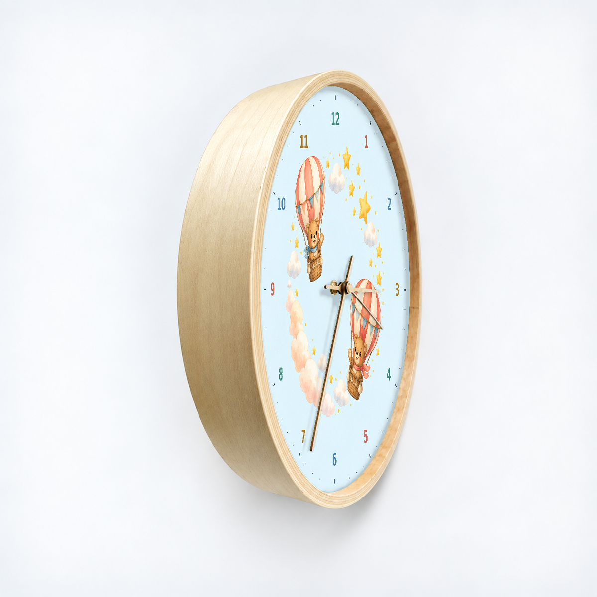 IMAGE_03_Angled_-_Kids_Bears_in_Balloons_Wall_Clock_30cm_Wooden_Frame_-_WC-K113_-_649310204618.png