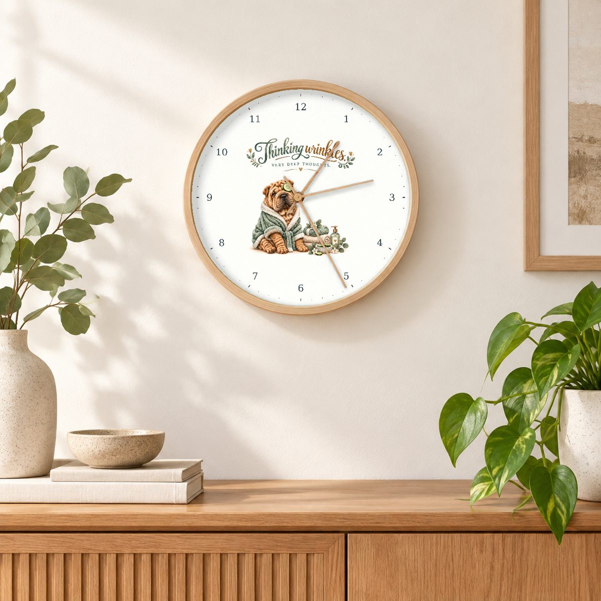 IMAGE_04_Wall_-_Funny_Spa_Dog_Wall_Clock_30cm_Wooden_Frame_-_WC-H062_-_649310204106.png