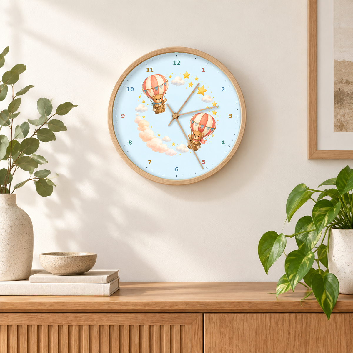 IMAGE_04_Wall_-_Kids_Bears_in_Balloons_Wall_Clock_30cm_Wooden_Frame_-_WC-K113_-_649310204618.png