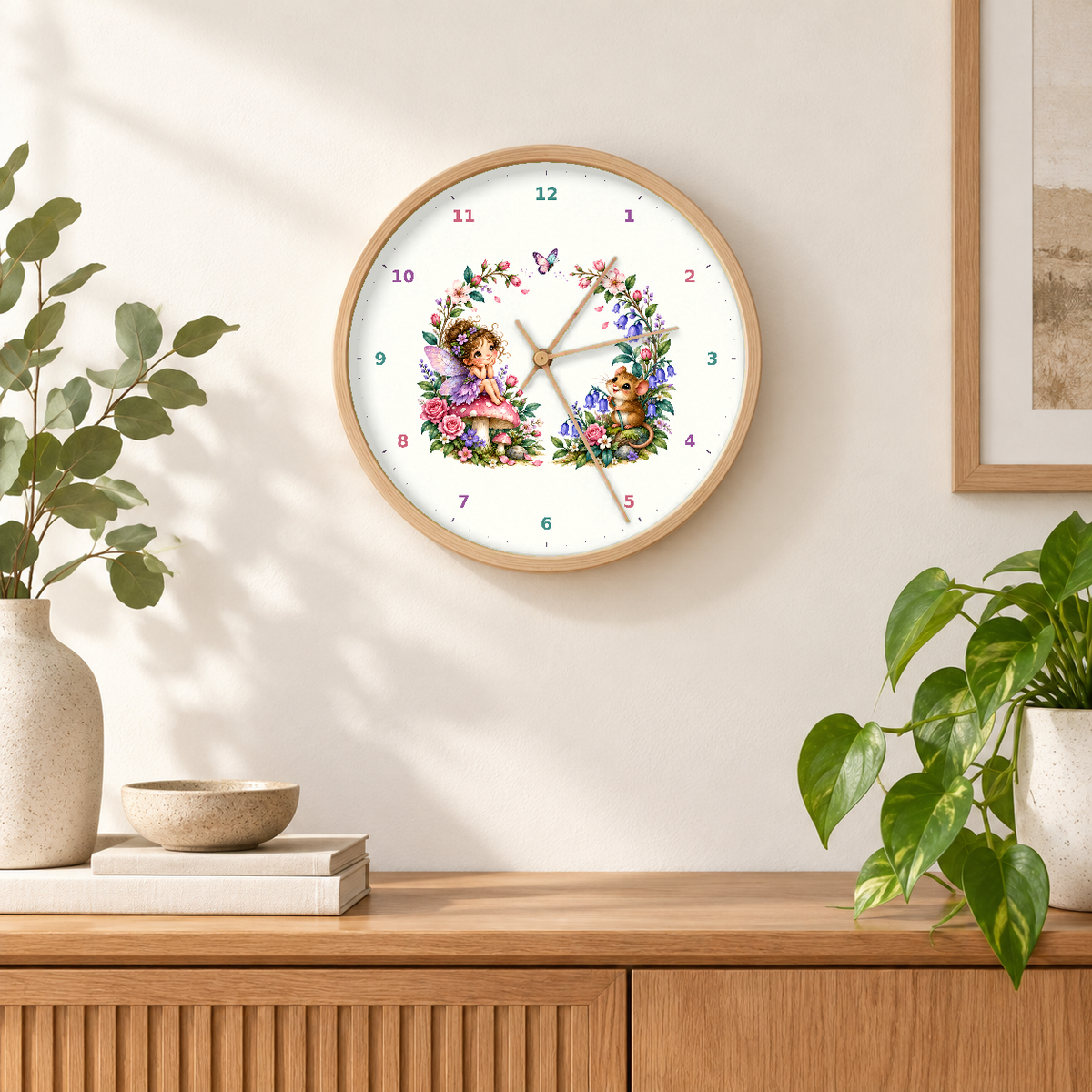 IMAGE_04_Wall_-_Kids_Flower_Fairy_Wall_Clock_30cm_Wooden_Frame_-_WC-K090_-_649310204380.png