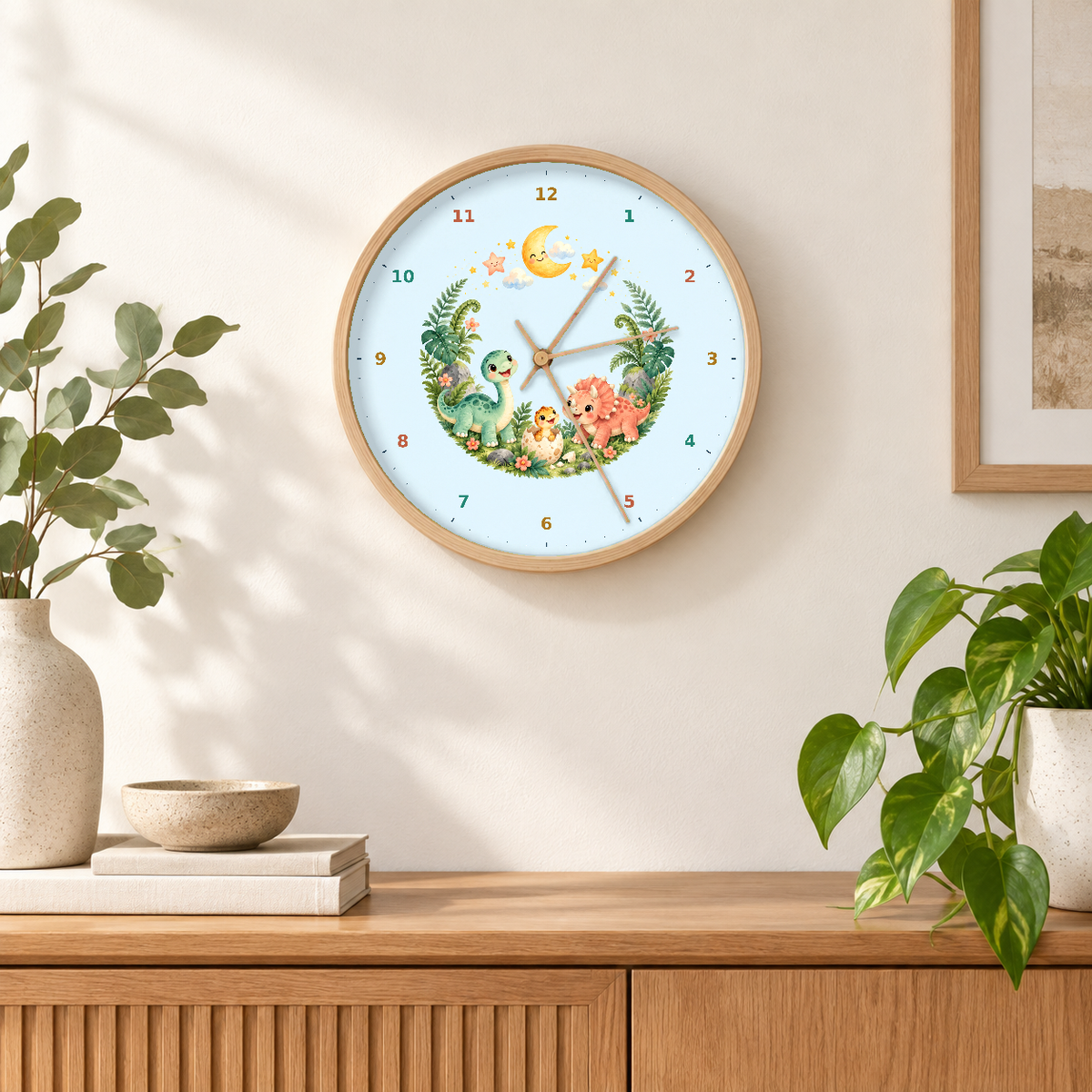 IMAGE_04_Wall_-_Kids_Moonlight_Dinosaur_Wall_Clock_30cm_Wooden_Frame_-_WC-K088_-_649310204366.png