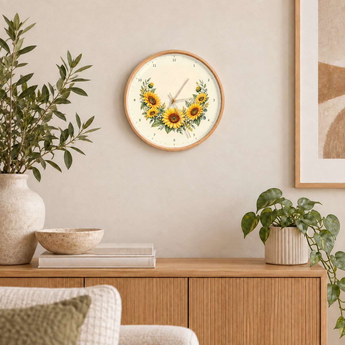 IMAGE_04_Wall_-_Sunflower_Wall_Clock_30cm_Wooden_Frame_-_WC-F022_-_649310203703.png