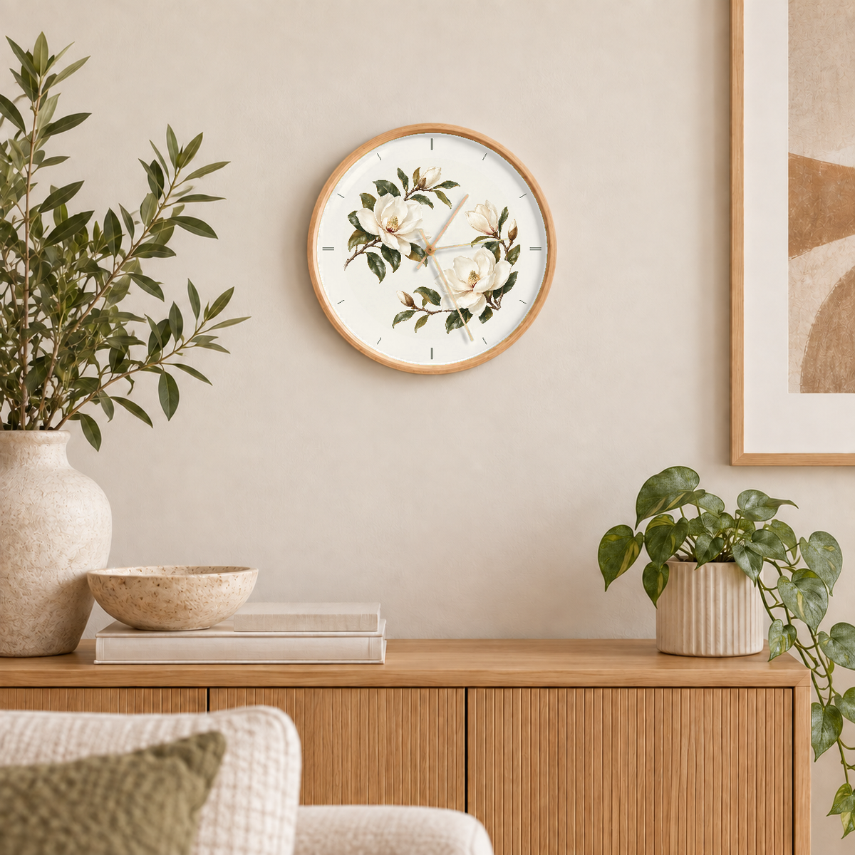 IMAGE_04_Wall_-_White_Magnolia_Wall_Clock_30cm_Wooden_Frame_-_WC-F021_-_649310203697.png
