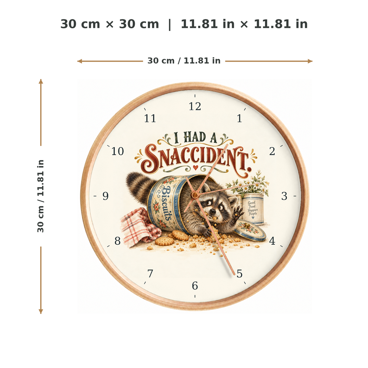 IMAGE_05_Measurements_-_Funny_Snaccident_Raccoon_Wall_Clock_30cm_Wooden_Frame_-_WC-H057_-_649310204052.png