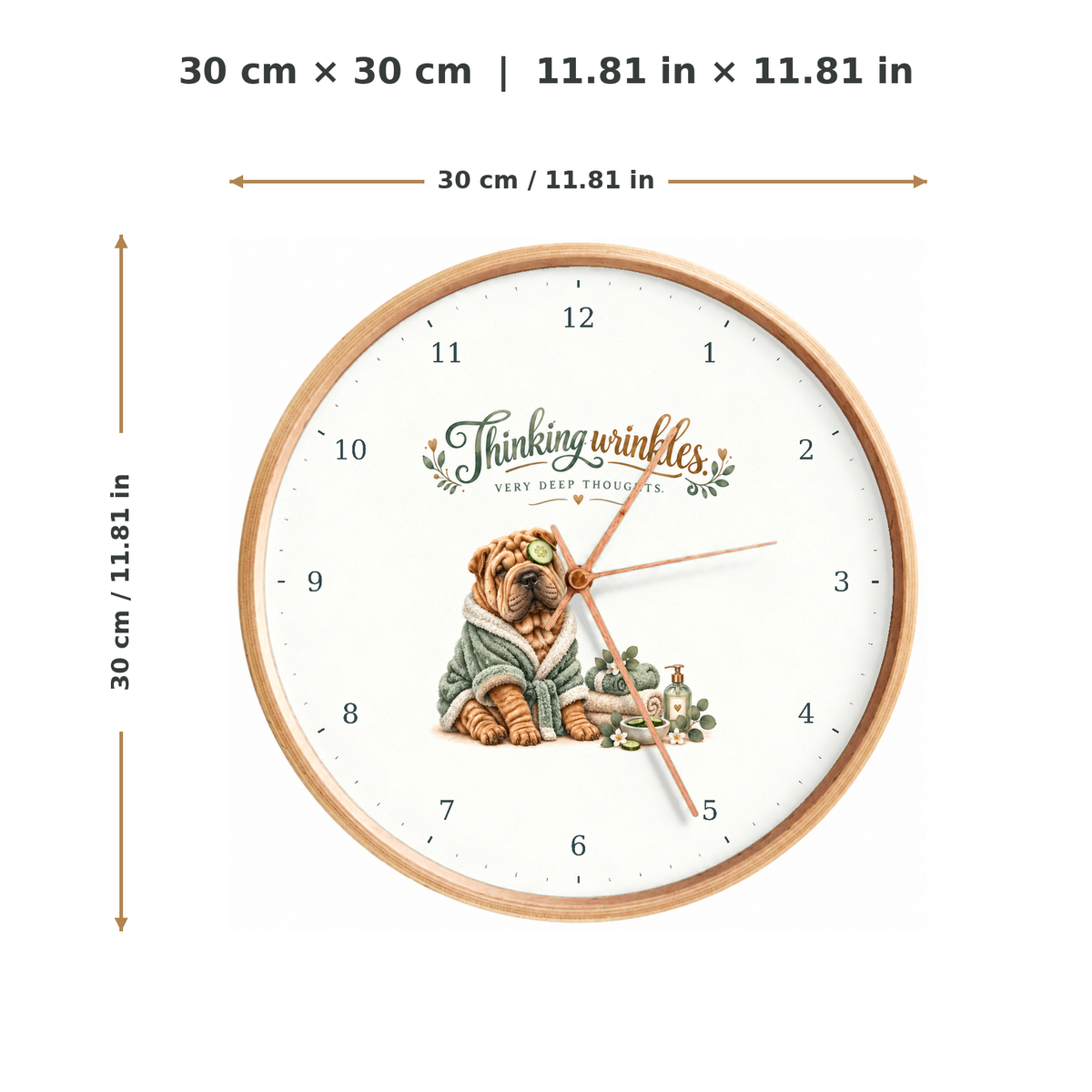 IMAGE_05_Measurements_-_Funny_Spa_Dog_Wall_Clock_30cm_Wooden_Frame_-_WC-H062_-_649310204106.png