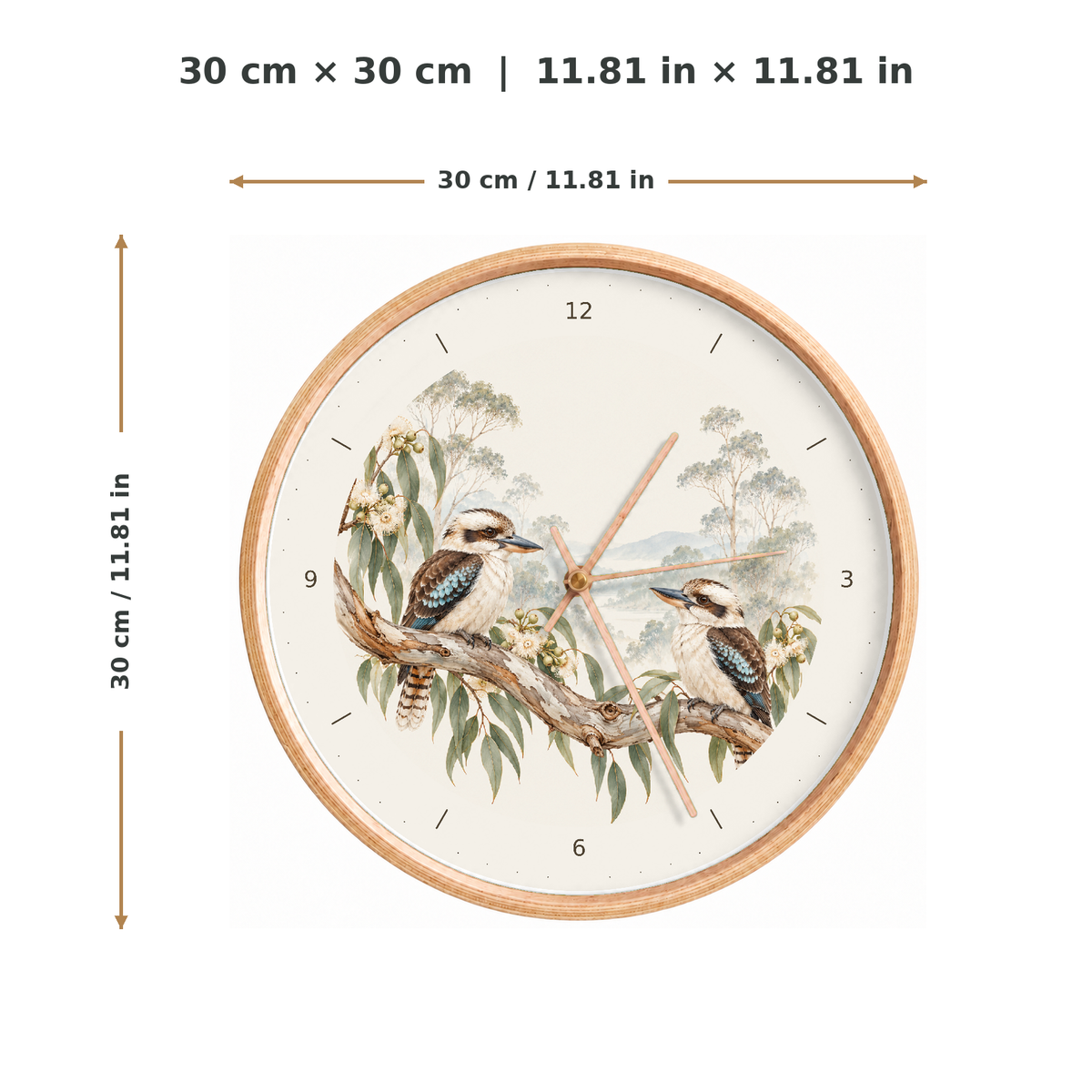 IMAGE_05_Measurements_-_Kookaburra_Wall_Clock_30cm_Wooden_Frame_-_WC-U025_-_649310203734.png
