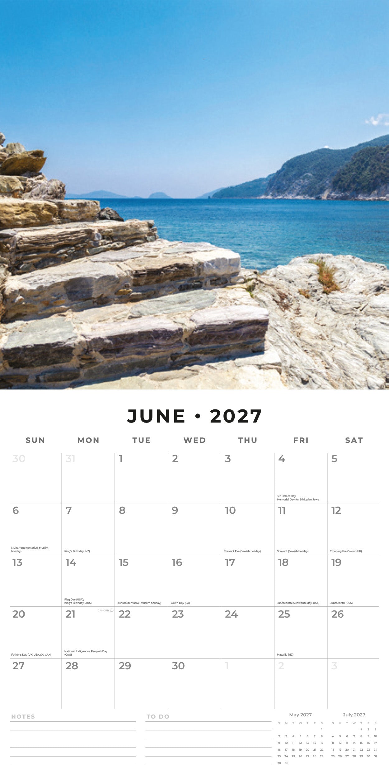 2027 Iconic Movie Locations - Square Wall Calendar