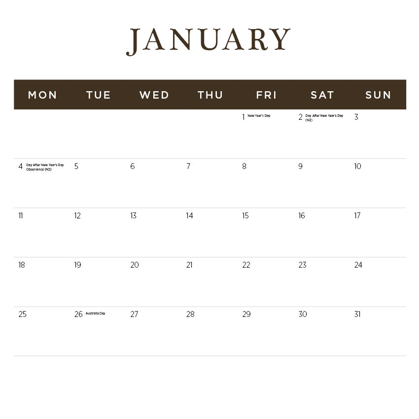 2027 Illustrated Botanicals - Square Wall Calendar
