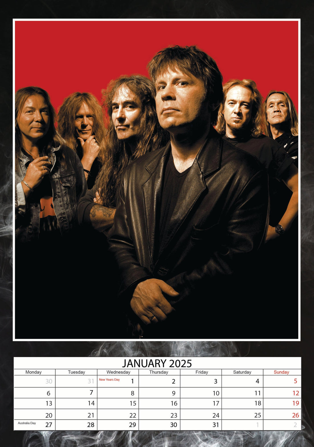 2025 Iron Maiden A3 Wall Calendar