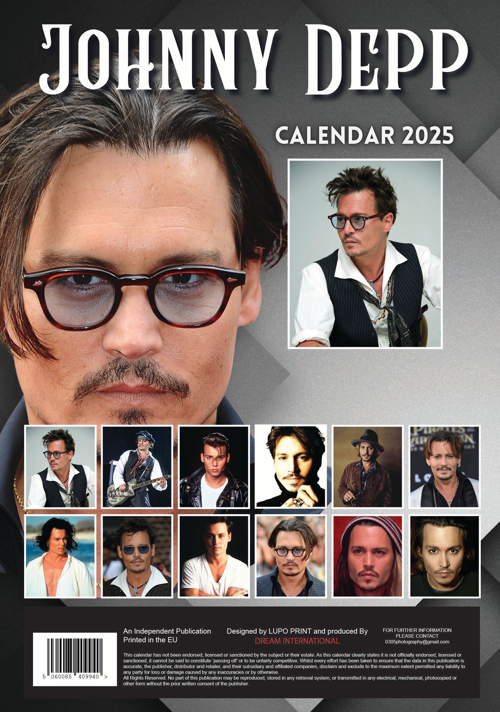 2025 Johnny Depp - A3 Wall Calendar