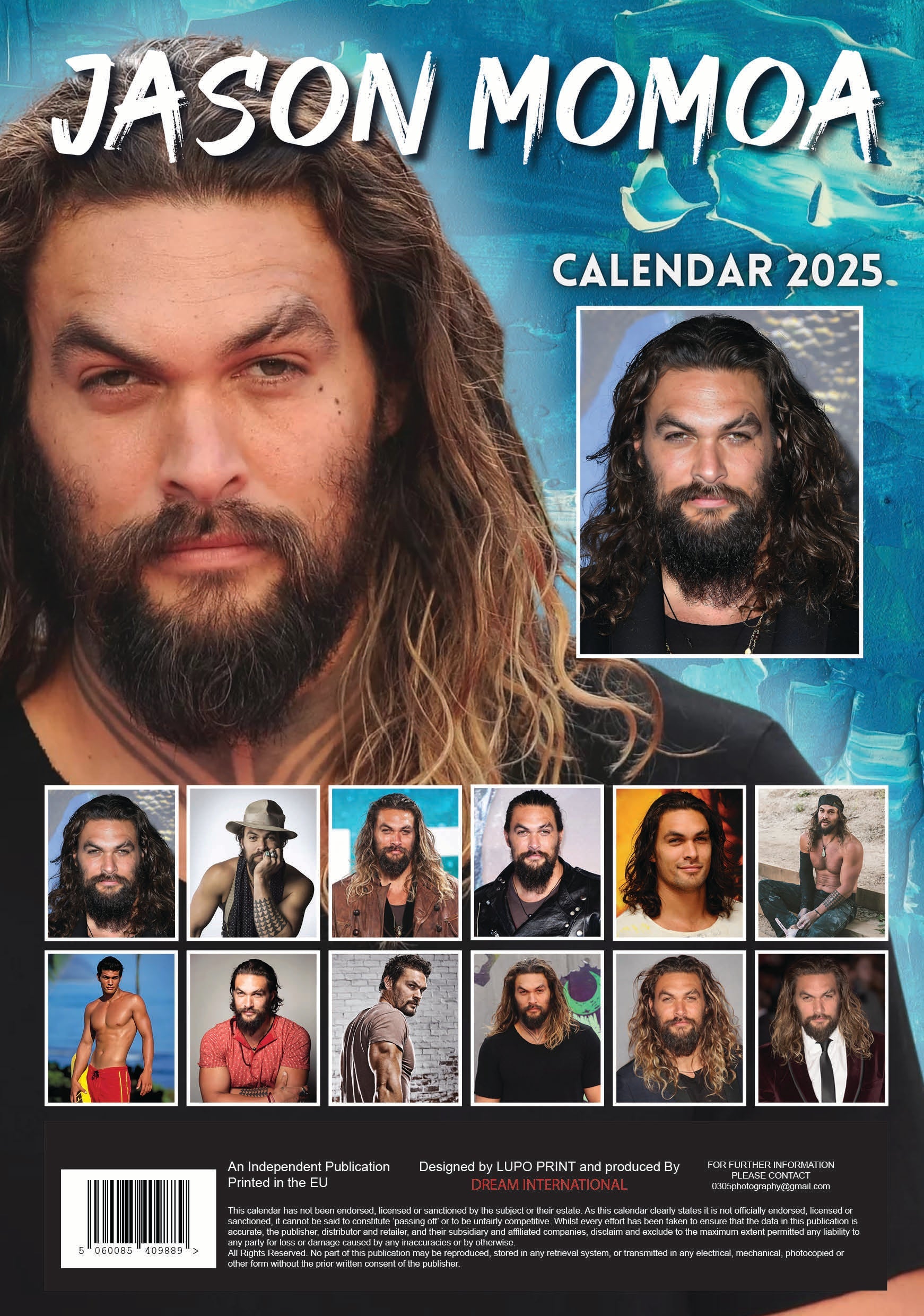 2025 Jason Momoa - A3 Wall Calendar