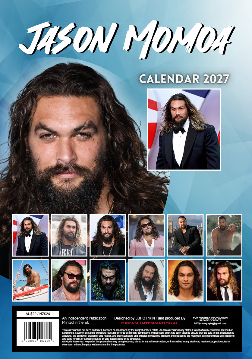 2027 Jason Momoa - A3 Wall Calendar