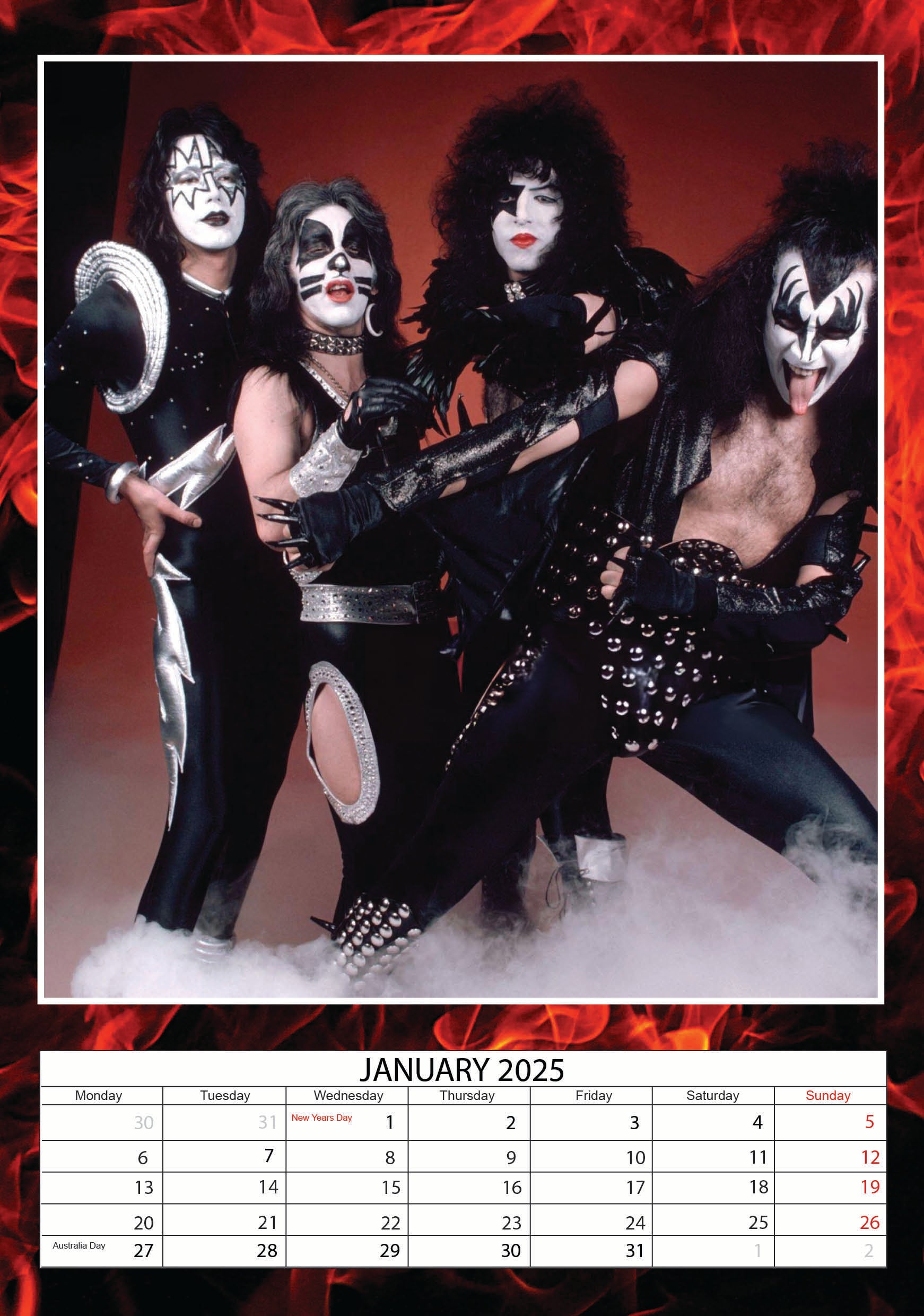 2025 KISS A3 Wall Calendar