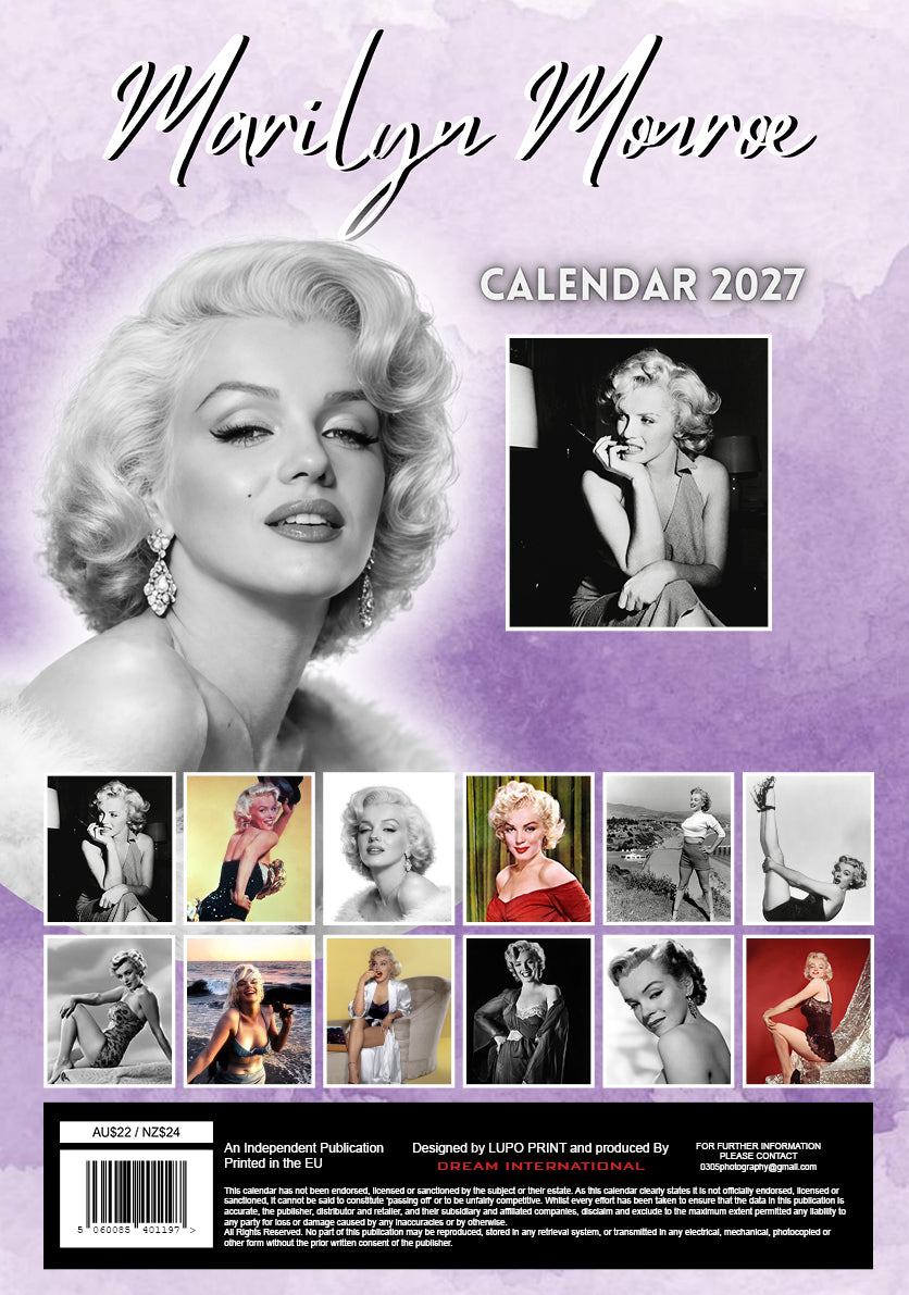 2027 Marilyn Monroe - A3 Wall Calendar