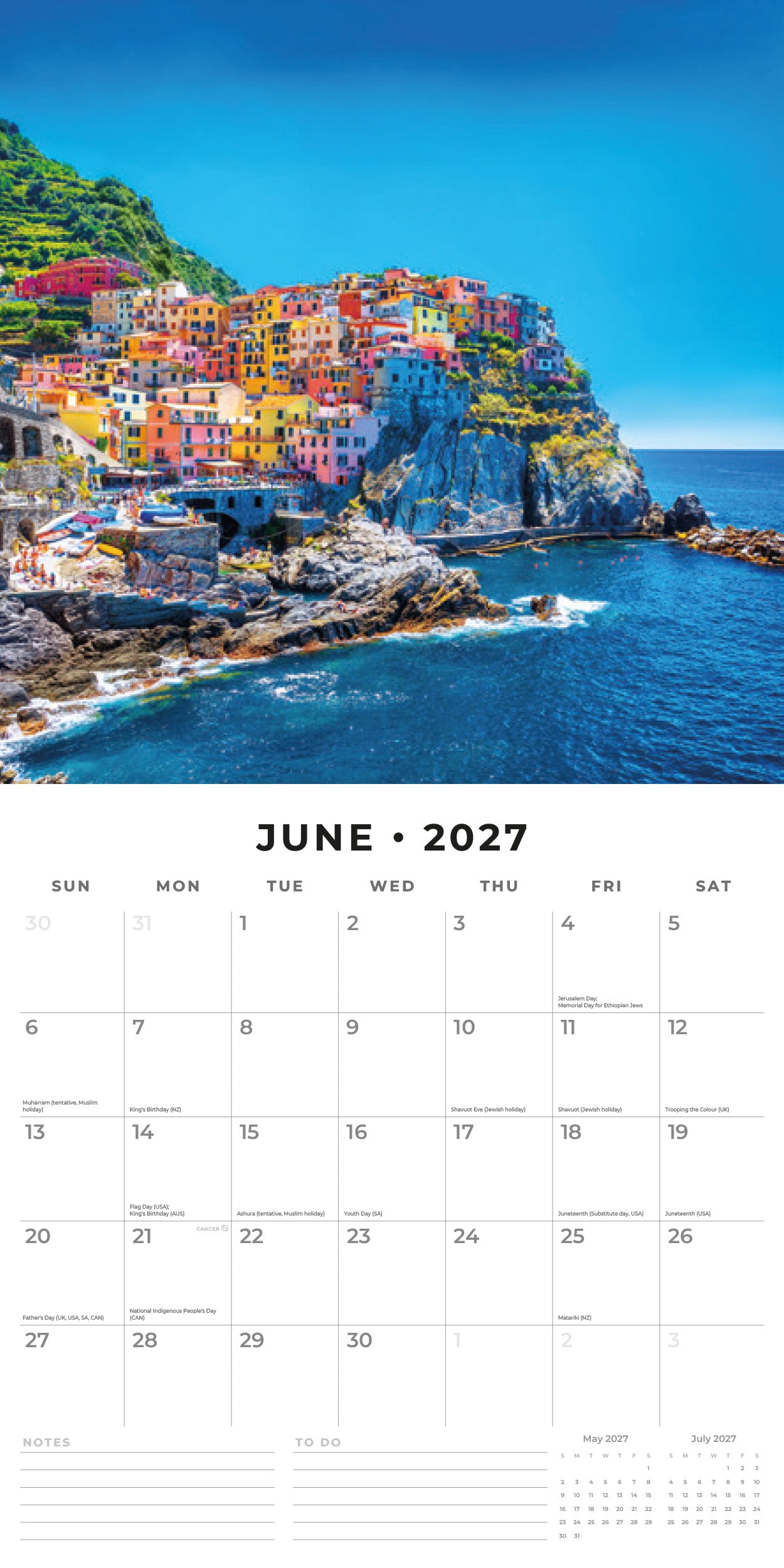 2027 Mediterranean - Square Wall Calendar