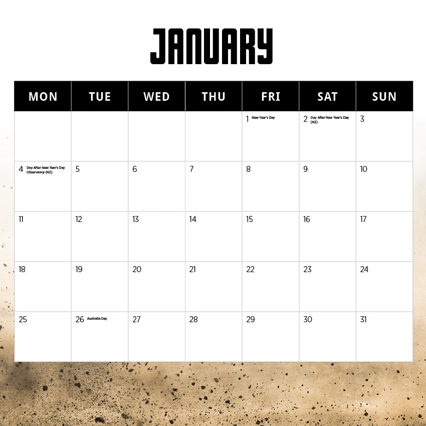 2027 Motocross - Square Wall Calendar