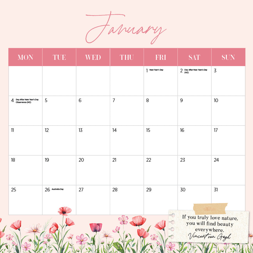 2027 Natures Beauty  - Square Wall Calendar