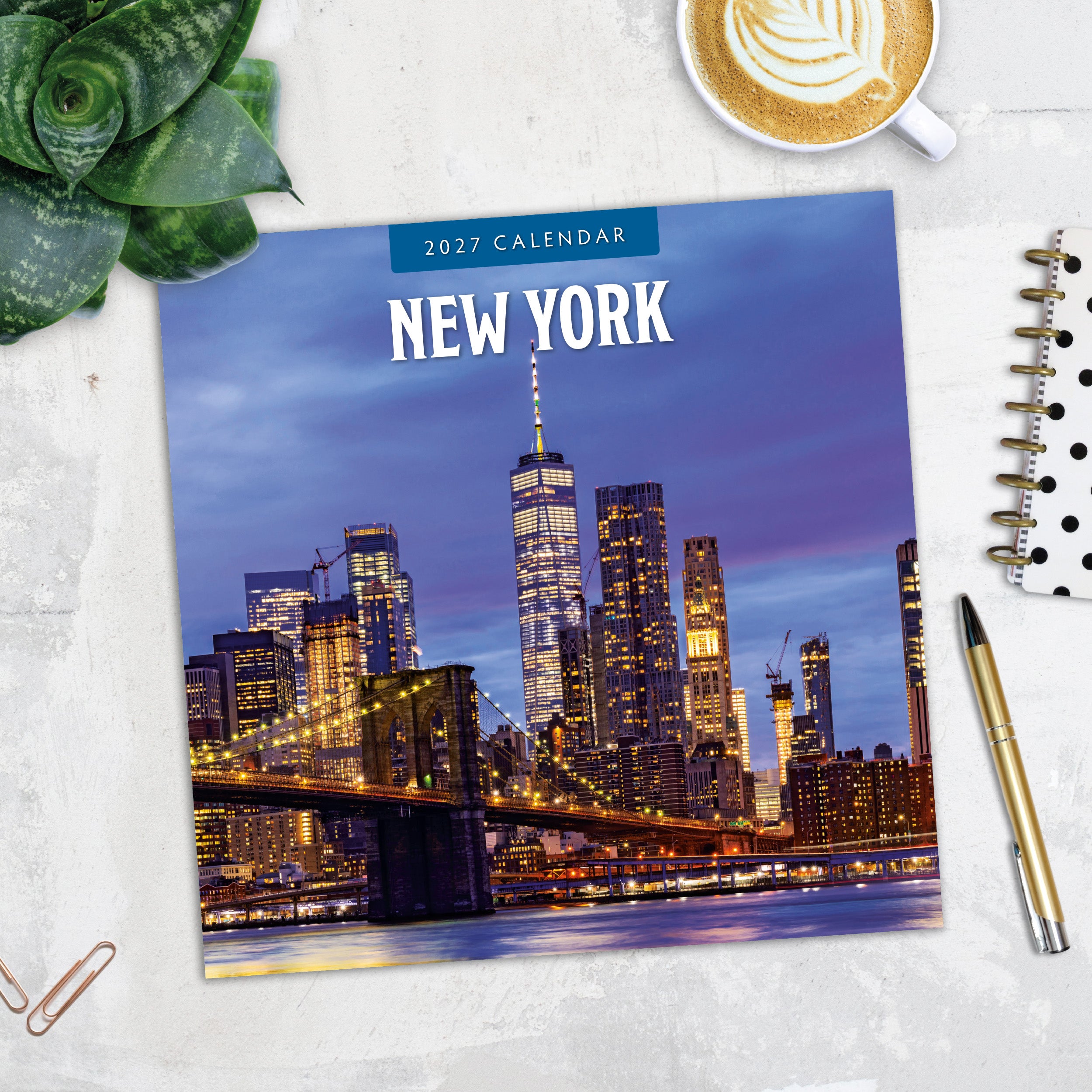 ニューヨーク　2027～2029 2027 New York - Square Wall Calendar