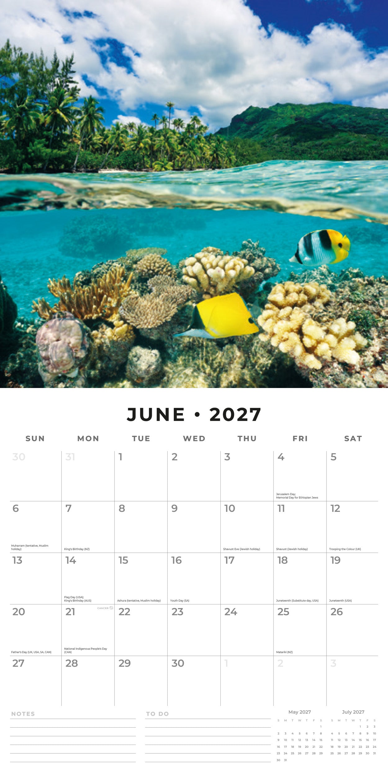 2027 Ocean Life - Square Wall Calendar
