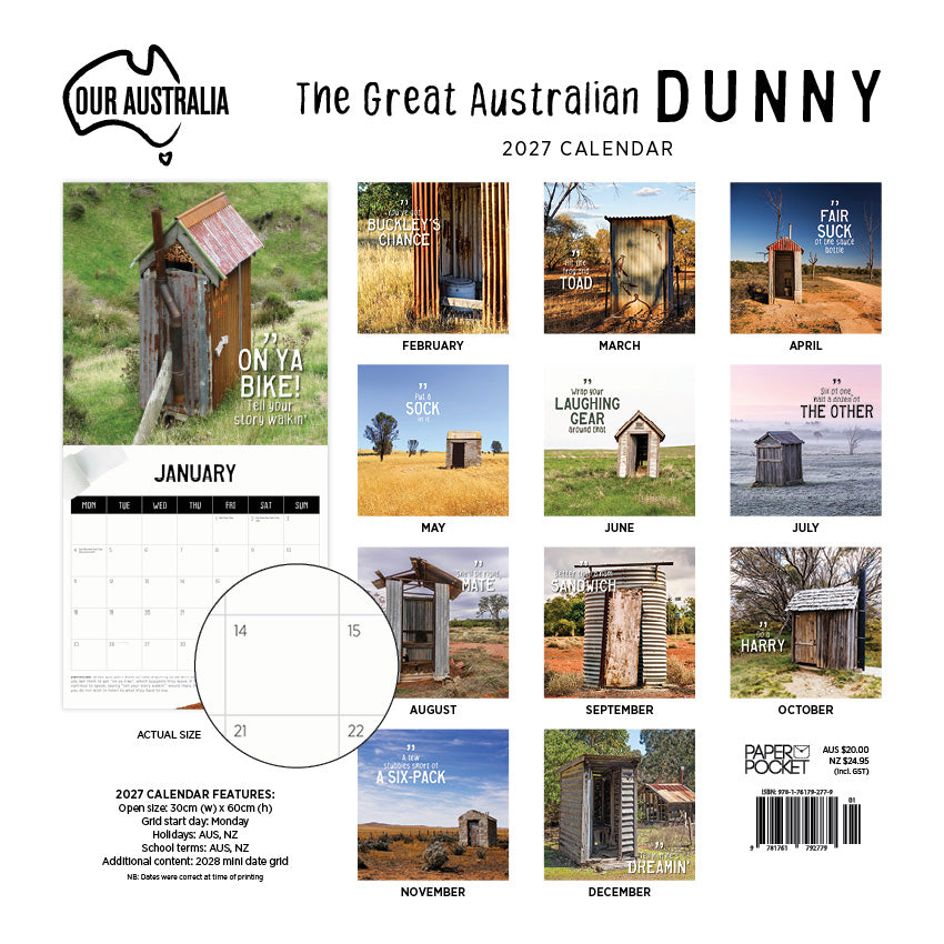 2027 Our Australia Dunny - Square Wall Calendar
