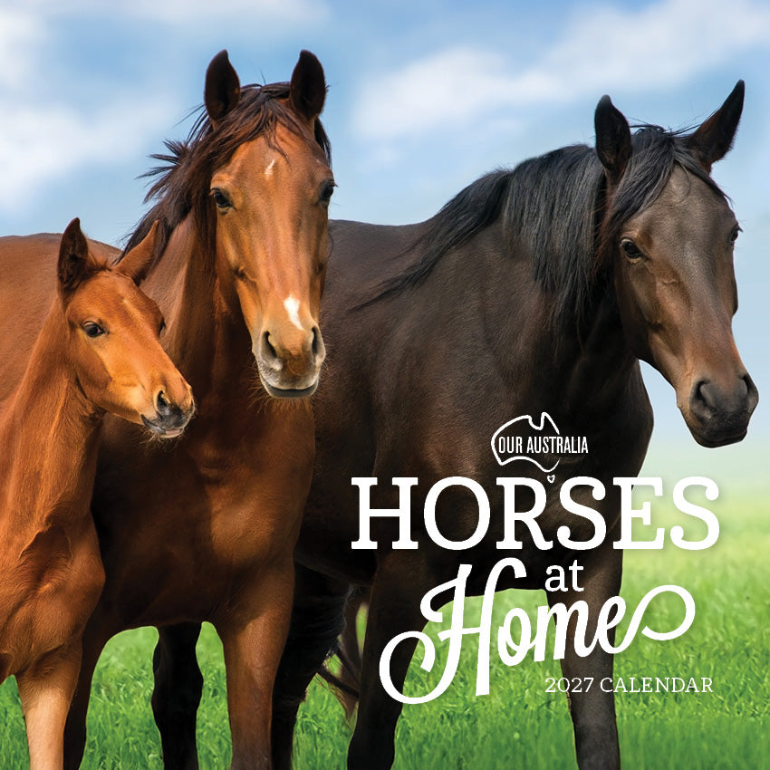 2027 Our Australia Horses At Home - Square Wall Calendar