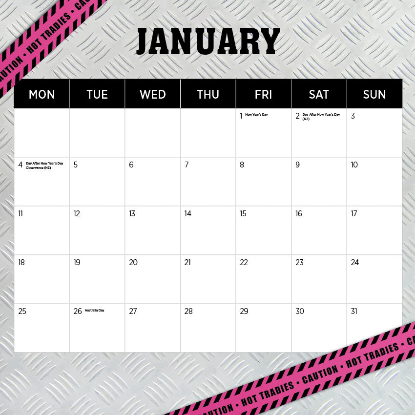 2027 Our Australia Tradies For The Ladies - Square Wall Calendar