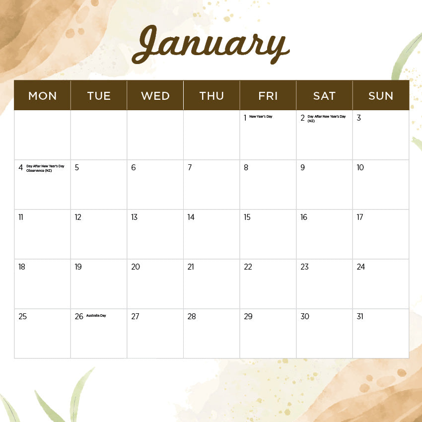 2027 Our Australia Natural Icons - Square Wall Calendar