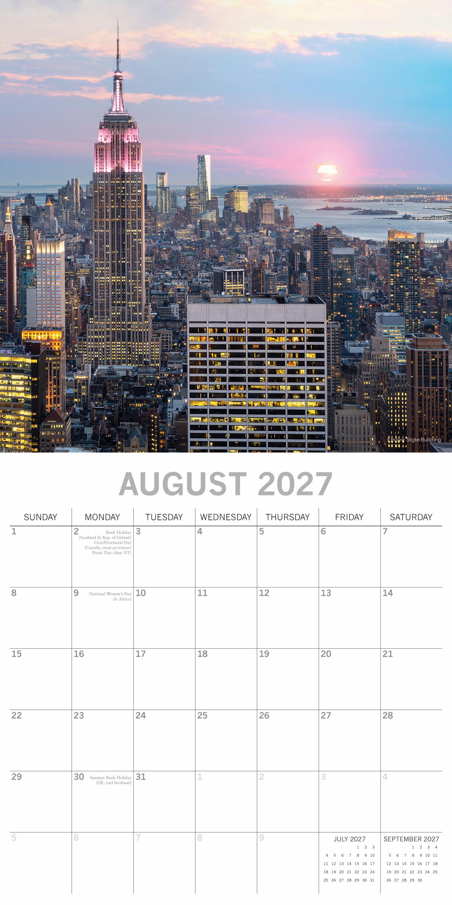 2027 New York - Square Wall Calendar