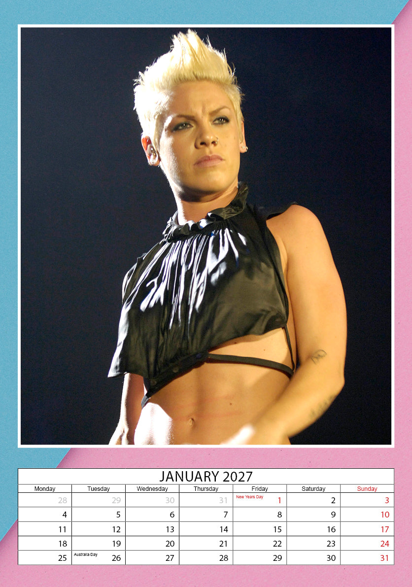 2027 Pink (P!nk) - A3 Wall Calendar