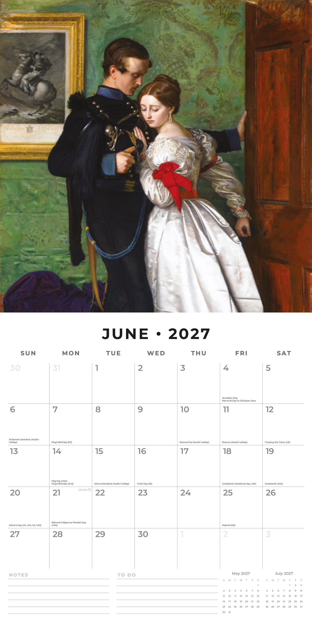2027 Pre-Raphaelites - Square Wall Calendar