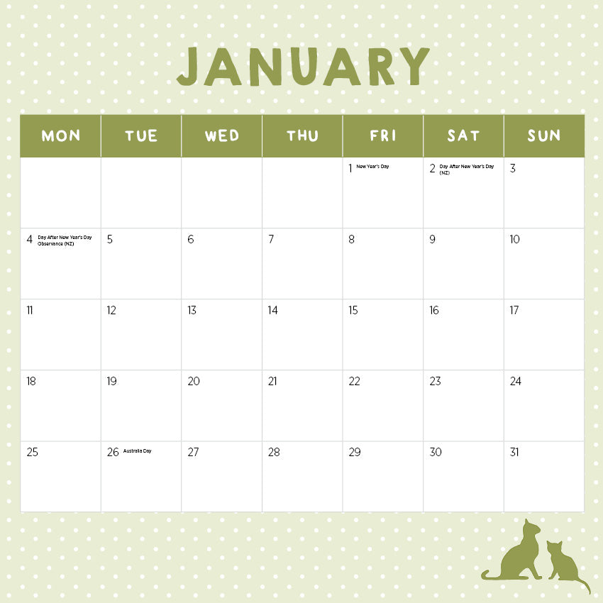 2027 Rescue Cats - Square Wall Calendar