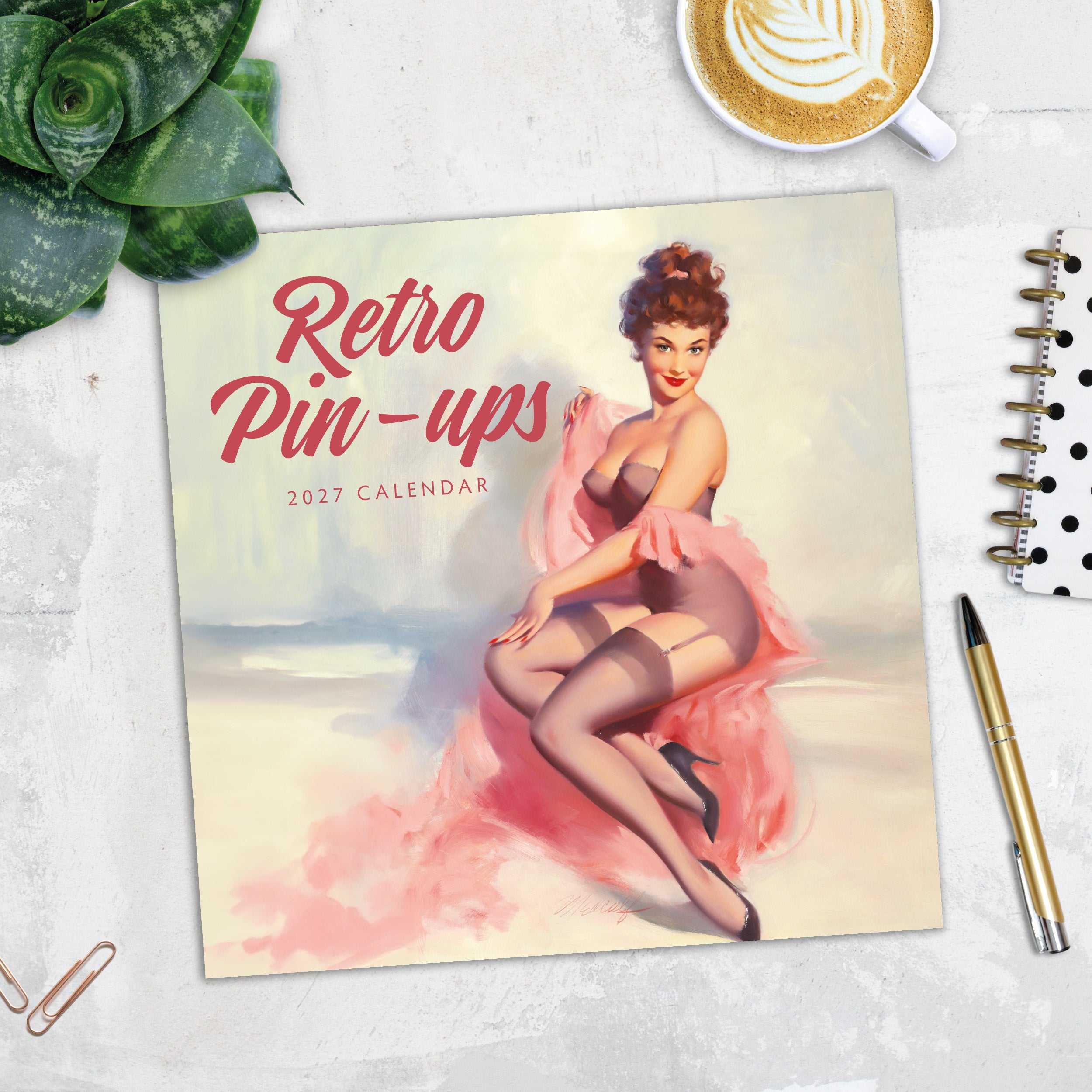 2027 Retro Pin-ups - Square Wall Calendar