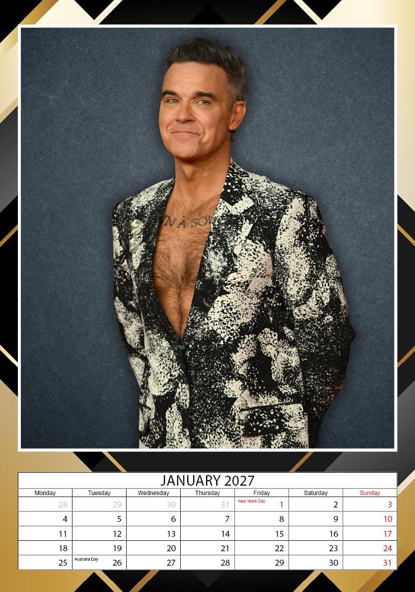 2027 Robbie Williams - A3 Wall Calendar