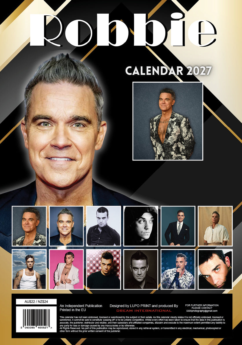 2027 Robbie Williams - A3 Wall Calendar